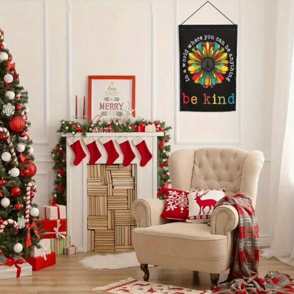 Peace & Love Be Kind Yard Flag NWT - Picture 1 of 4